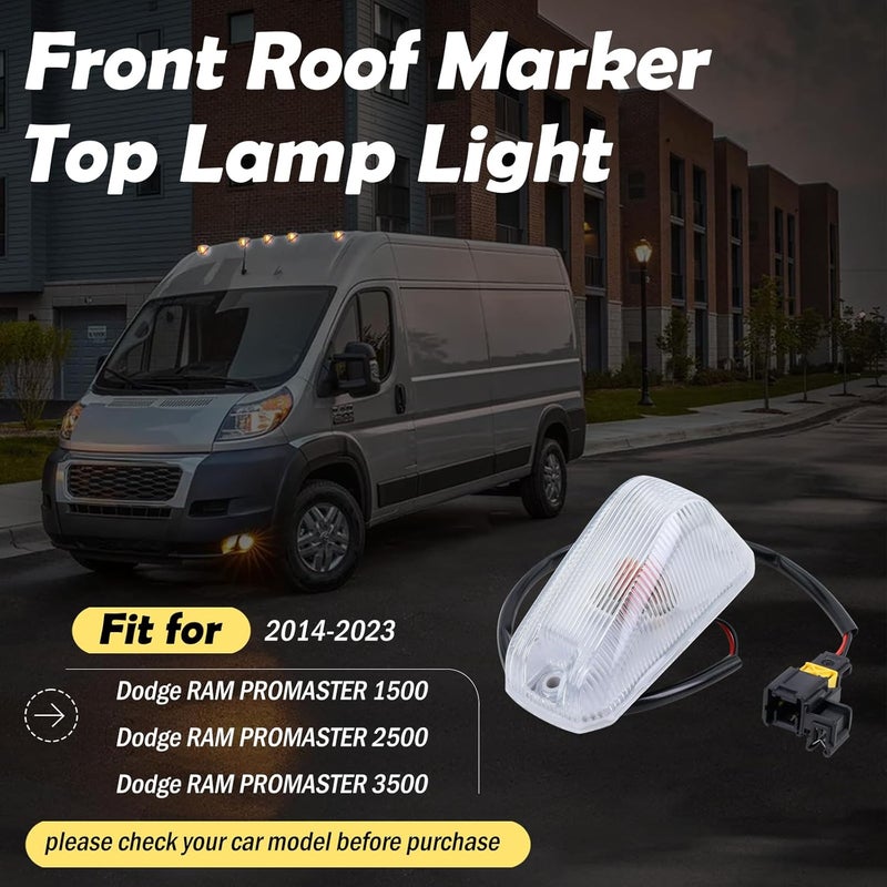 GEATaaT Cab Roof Top Marker Lights Compatible with 2014-2023 Dodge Ram ProMaster 1500 2500 3500 Roof Running Lamp Replaces# 926-109 68232473AA 68232473AB 68232473AE 68232473AC (1 Pack) - Image 2